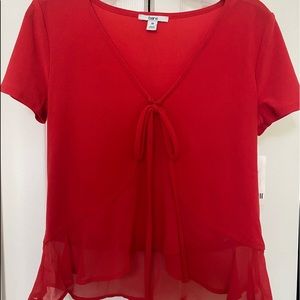 NWT XS RED BLOUSE